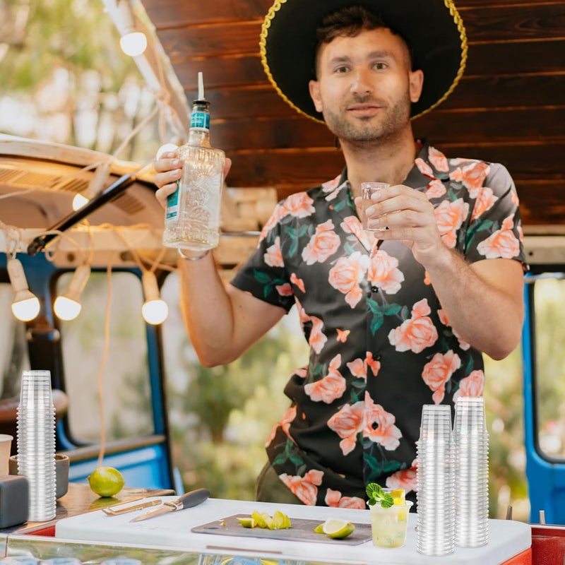 Tinsky 1000 Pack Plastic Shot Glasses Bulk 1 oz Mini Shot Cups Disposable Clear Small Sample Cups for Tasting, Whiskey, Jelly Shot, Pudding, Party, Wedding, Halloween, Christmas - Image 5